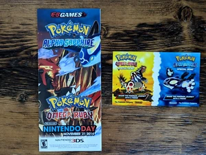 POKEMON ALPHA SAPPHIRE DEMO DOWNLOAD + Pamphlet ✹ Trading Card Retail Promo 2014 - Bild 1 von 3