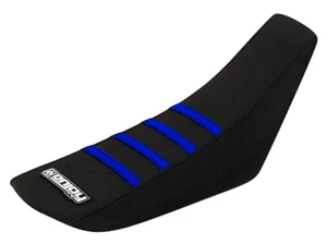 2008-2016 Yamaha TTR 110 Seat Cover Gripper Enjoy Mfg ALL BLACK / BLUE RIBS #104 - Picture 1 of 5