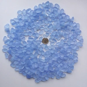 sea beach glass 30 pieces light purple blue lot bulk jewelry use - Picture 1 of 3
