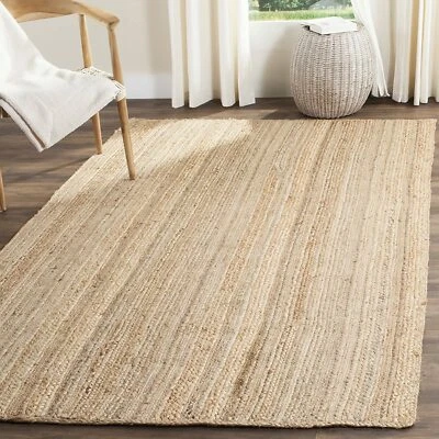 Jute Rug Handmade 100% Natural Braided Jute Modern Living Area carpet Decor Rug - Image 1 of 4