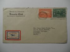 STAMPMART : HONDURAS ROSARIO CLUB 1939 AIR MAIL COVER USED TO COLORADO USA
