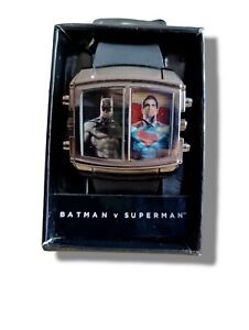BATMAN SUPERMAN DAWN OF JUSTICE DUAL FACE TIME WATCH NIB