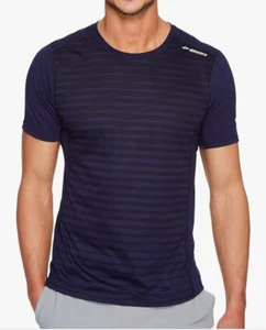 Brooks Distance Short Sleeve Heather Navy #211052405 Men's - Picture 1 of 6