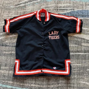 Women's Vintage 80's Champion Lady Tigers Basketball Warm Up Shirt Sz Medium M - Picture 1 of 5