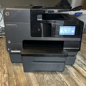 HP Officejet Pro 8630 All-In-One Wireless INKJET DOUBLE TRAY Printer W/ Cables - Picture 1 of 6