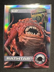 2025 Topps: Chrome-Star Wars/Outer World Odditties/Refractor #OU-14 Rathtar 🐷📺 - Picture 1 of 2