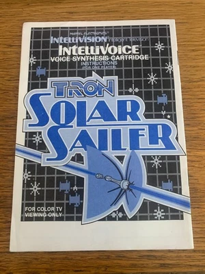 Intellivision Tron Solar Sailer Instruction Manual - No Game - Image 1 of 2
