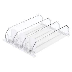 3Pcs Soda Can Organizer Self-Pushing Drink Organizer Width Adjustable White - Picture 1 of 7