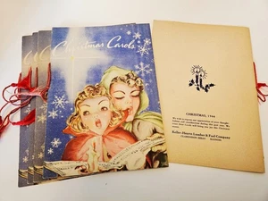 Lot Of 5 Christmas Carols Music Books, Keller Heartt Lumber & Fuel 1944 - Picture 1 of 3