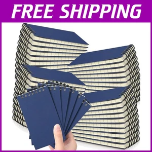 Bulk Pack of 54 Small 3x5 Inch Spiral Notebooks, Blue - Picture 1 of 8
