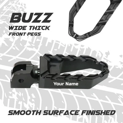 Laser Anti Slip Black Front Large Foot Pegs For Versys 650 15-20 21 22 23 24 - Image 1 of 4