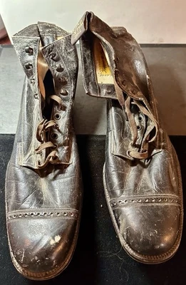 Викторианские женские черные кожаные сапоги Hopper & Son Jacksonville IL навоз лечит - Изображение 1 из 4