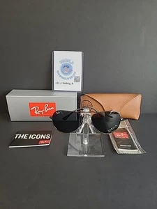 Ray-Ban Aviator Sunglasses RB3025 58-14mm Gunmetal Frame & Gray Lenses 004/62 - Picture 1 of 7