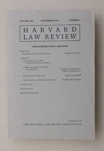 Harvard Law Review, Band 124, Nummer 1, November 2010, 'The Supreme Court, 2.. - Bild 1 von 1