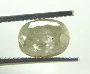 Diamante de corte rosa de 2,34 quilates color gris forma ovalada 9,45x7,05x3,27 mm - Imagen 1 de 9