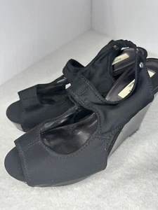 Simply Vera Vera Wang Womens Black Comfort Wedge Heel Ankle Bootie Size 8 - Picture 1 of 8