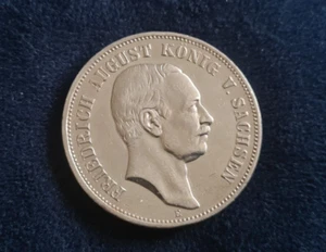 1908 E Deutschland Silbermünze 5 MARK FUNF MARK FRIEDRICH AUGUST KÖNIG V. SACHSEN - Bild 1 von 5