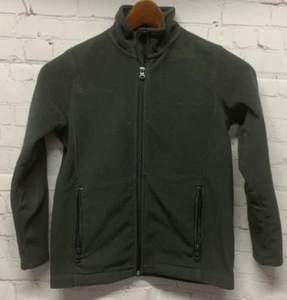 Lands' End Boys Small Size 8 Full Zip Fleece Sweater Gray 8-9 Years - Picture 1 of 4