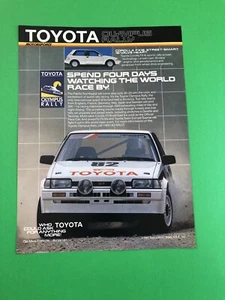 Toyota Corolla 1987 1988 FX16 FX 16 TRD anuncio impreso original vintage - Imagen 1 de 1