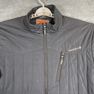 Merrell Jacket Men Large Black Opti-warm Lined Full Zip Outdoor Gorpcore Hiking - Image 1 of 4