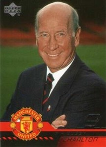 SIR BOBBY CHARLTON CARD 29  MANCHESTER UNITED 2001  CARD BY UPPER DECK