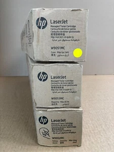 3 nowe tonery OEM HP LaserJet E55040, E57540, M577 CMY W9061MC, W9062MC, W9063MC - Zdjęcie 1 z 6