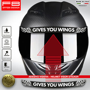 Adesivo Sticker Casco Visiera Helmet Visor GIVES YOU WING Moto GP SBK