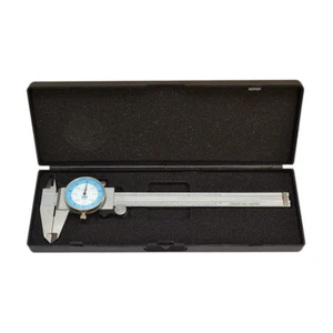 6'' Dial Caliper 64th Fractional HSS Steel Depth Gage Gauge Read 0.01'' - Picture 1 of 4