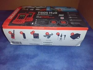NEW IP67 Motorola T605 H2O Two-Way Radio 2-Pack Black Orange Up to 35 miles NIB - Zdjęcie 1 z 4