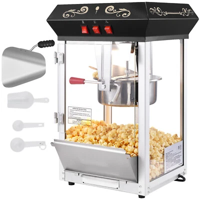 Uimoso Popcorn Popper Machine Countertop Popcorn Maker 850W 8 Oz 48 Cups Black - Image 1 of 4