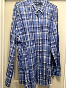 Ralph Lauren Men's 3XLT 3LT Plaid Poplin - Picture 1 of 3