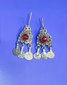 Berber earrings ,  beads,enamel earrings jewelry - Picture 1 of 2