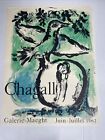 Oryginalny plakat wystawowy Marc Chagall 1962 Galerie Maeght MOURLOT