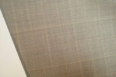 Tela de lana inglesa de lujo Super 120s de 3 yardas con traje 9 oz a cuadros topo 108" BTP Foto 1 de 4