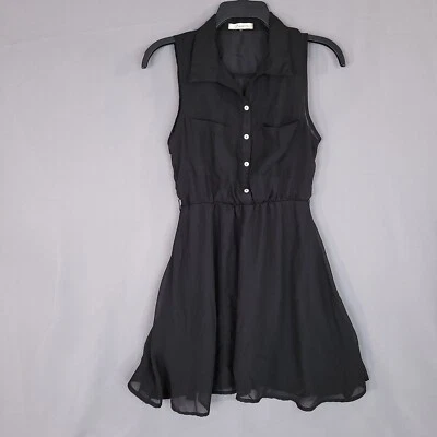Vestido para mujer Free Bird entallado y acampanado con cuello sin mangas negro talla XS Foto 1 de 4
