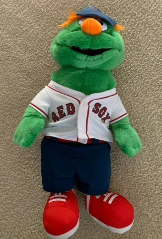 RARE Build A Bear Boston Red Sox Wally The Green Monster MLB 20", VGC Cover