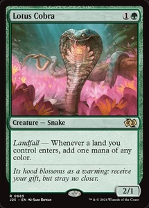 MTG 1x Lotus Cobra, NM, Foundations Jumpstart, Landfall Add One Mana Snake Green - Picture 1 of 1
