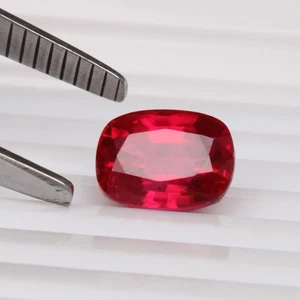 Sangre de rubí rojo 6,70 quilates Piedra preciosa suelta RARA corte cojín certificado Mozambique - Imagen 1 de 7