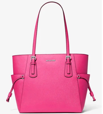 Bolso de Mano Michael Kors Voyager Grande Cuero Rosa Cartera para Laptop 35S5SV6T7L NUEVO CON ETIQUETAS Foto 1 de 4