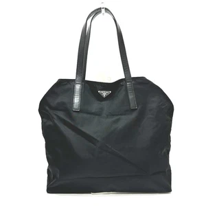 PRADA Triangular plate bag shawl Tote Bag Nylon Black - Picture 1 of 15