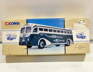 2064 ~ 1995 Mattel Corgi Classics 98472 Yellow Coach 743 Army WAC Bus ~ NOS! - Picture 1 of 5