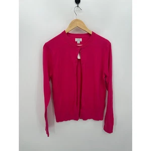 J. Crew Factory Classic Cardigan Women Large Barbie Pink Button Front NWT Career - Picture 1 of 10