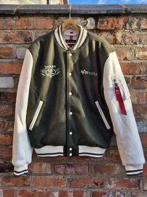 Vintage Alpha Industries Lined Jacket Green White XL - Image 1 of 4