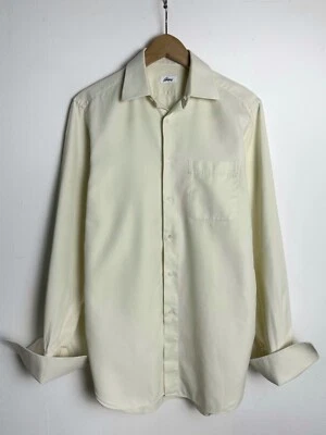 BRIONI Tuxedo Shirt Men 38 15 White milk French Cuff Pleated Front French Cuffs - Image 1 of 4