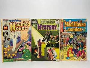 Lot of 3 Vintage 70'S Mystery Haunted House Comics Spooky Haunted Mad House  - Picture 1 of 12