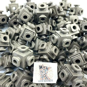 40 Vtg Construx Gray 6-Peg Nut Connectors - Building Toy Parts - Picture 1 of 3