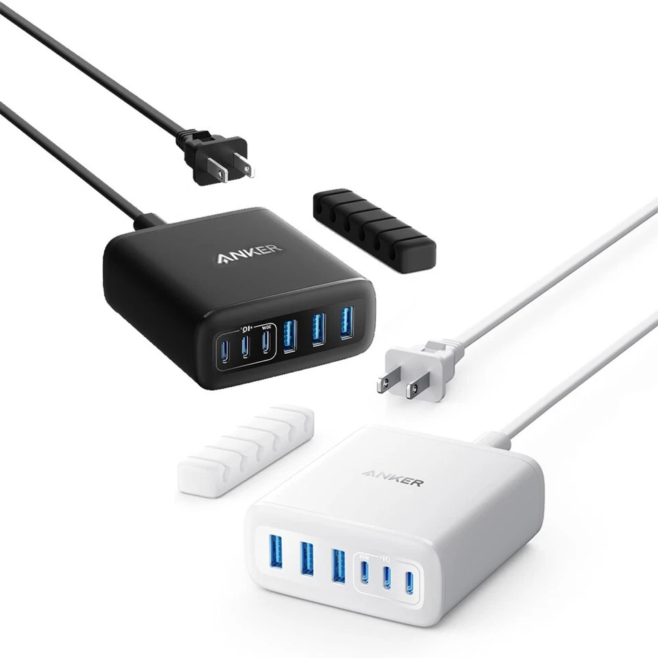 Anker 6-in-1 Desktop Charger 112W Multi-Port Charging Station USB-C Fast Charge - Image 1 of 1