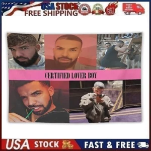 Drake Rapper Tapestry Drake Certified Lover Boy Tapestry Wall Art for Bedroom - Picture 1 of 15