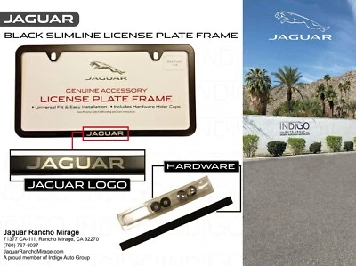 JAGUAR OEM BLACK SLIMLINE LICENSE PLATE FRAME - T2R23568 - Image 1 of 2