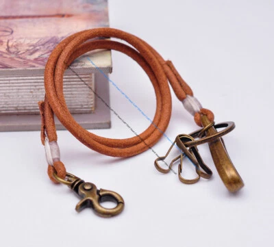 Cadena billetera jean llave cuero camionero motociclista fuerte latón marrón calidad 30' Foto 1 de 4